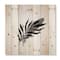 Designart - Abstract Tropical Leaf I - Modern Print on Natural Pine Wood